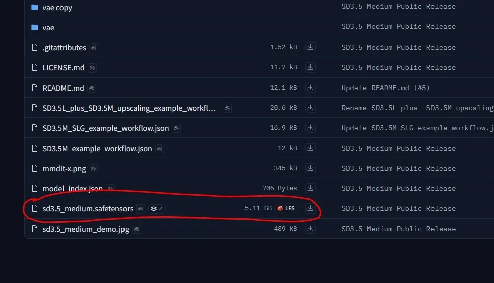 download stable diffusion3.5 medium